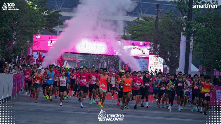 Race photo from Smartfren Run 2025 