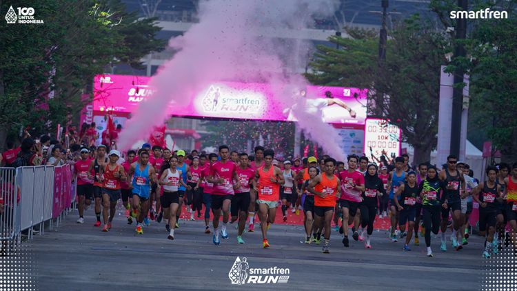 Race photo from Smartfren Run 2025 