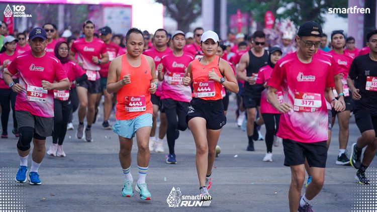 Race photo from Smartfren Run 2025 