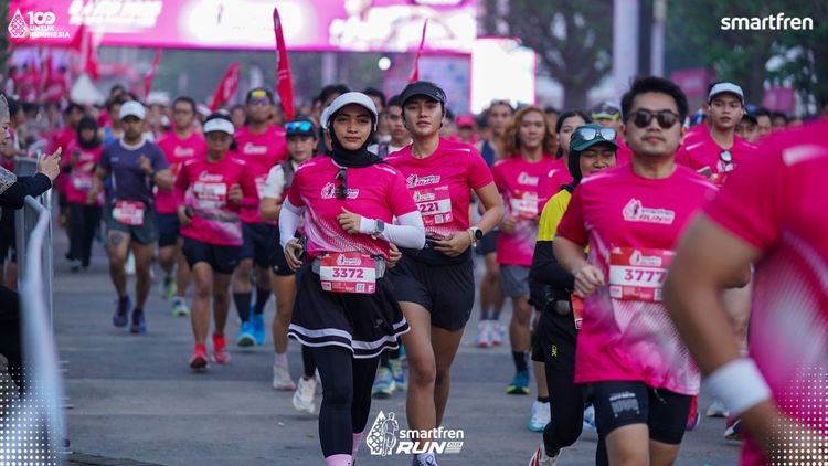 Race photo from Smartfren Run 2025 