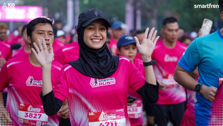 Race photo from Smartfren Run 2025 