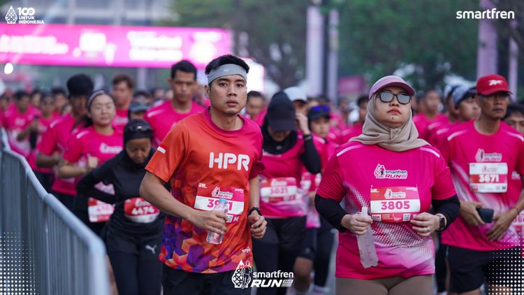 Race photo from Smartfren Run 2025 