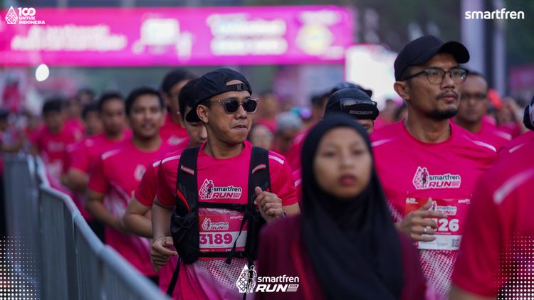 Race photo from Smartfren Run 2025 