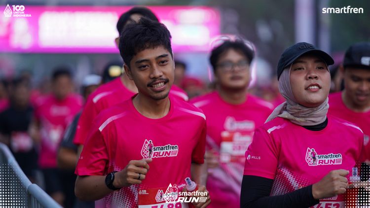Race photo from Smartfren Run 2025 