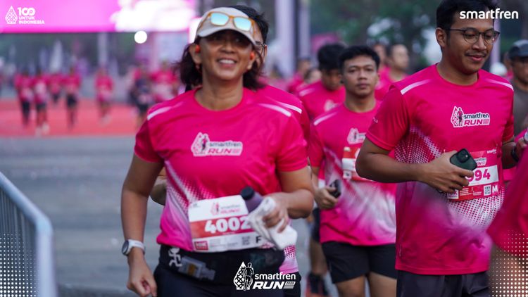 Race photo from Smartfren Run 2025 