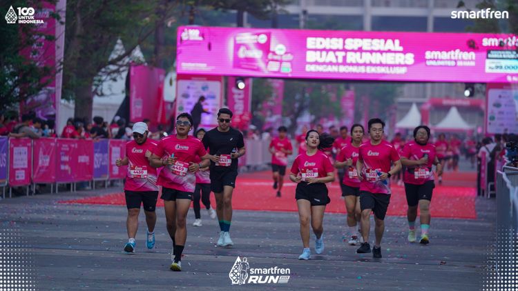 Race photo from Smartfren Run 2025 