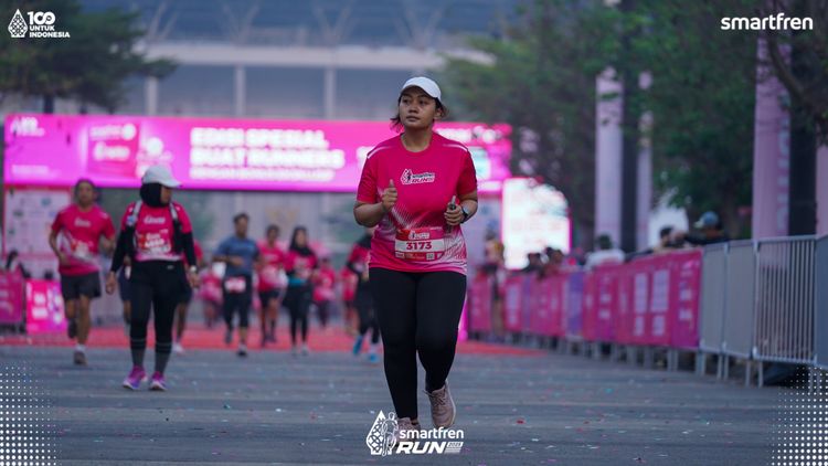 Race photo from Smartfren Run 2025 