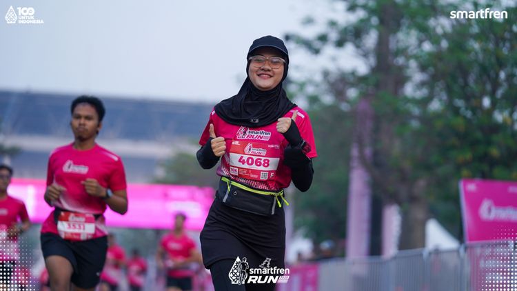 Race photo from Smartfren Run 2025 