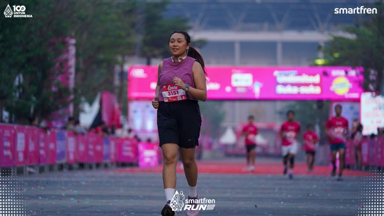 Race photo from Smartfren Run 2025 