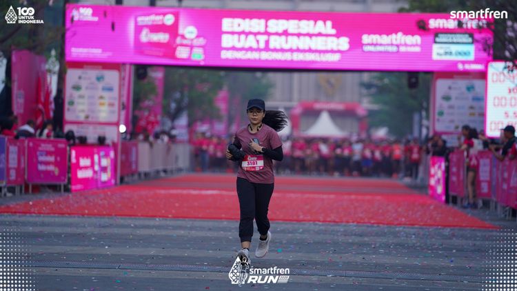 Race photo from Smartfren Run 2025 