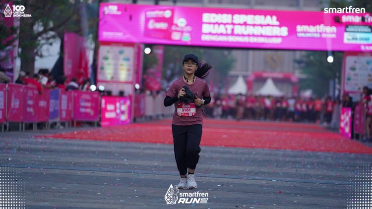 Race photo from Smartfren Run 2025 
