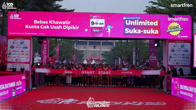 Race photo from Smartfren Run 2025 