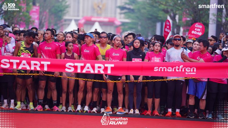 Race photo from Smartfren Run 2025 