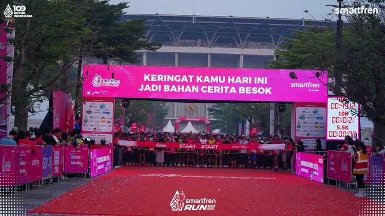 Race photo from Smartfren Run 2025 