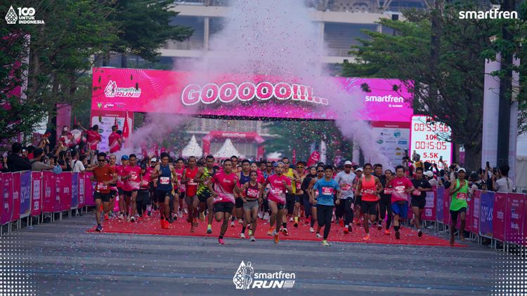 Race photo from Smartfren Run 2025 