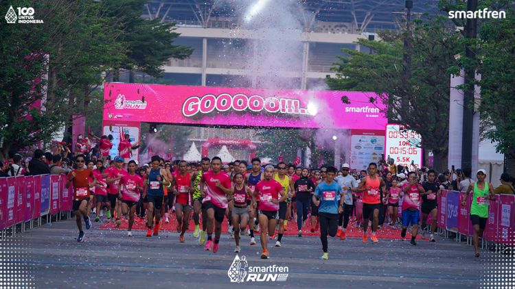 Race photo from Smartfren Run 2025 