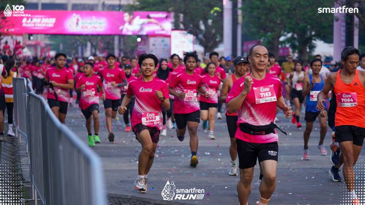 Race photo from Smartfren Run 2025 