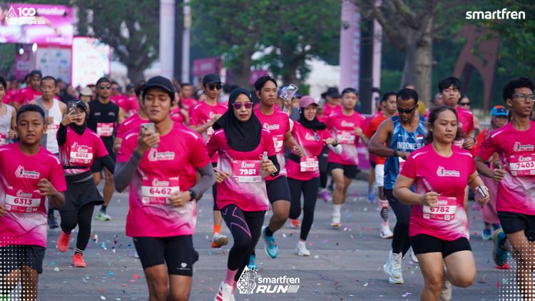 Race photo from Smartfren Run 2025 