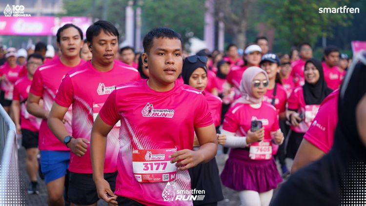 Race photo from Smartfren Run 2025 