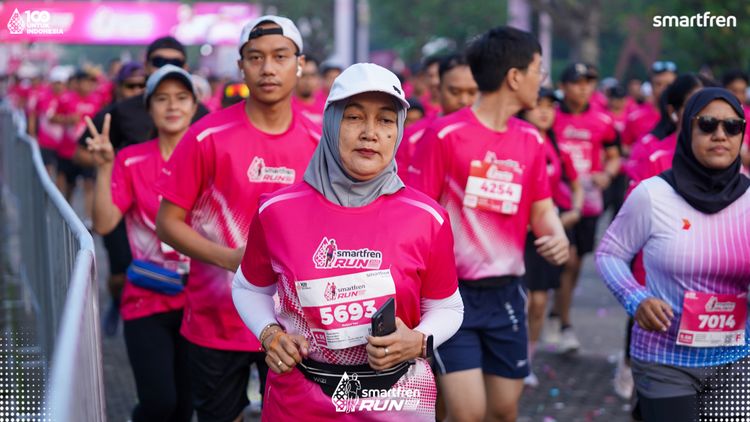 Race photo from Smartfren Run 2025 