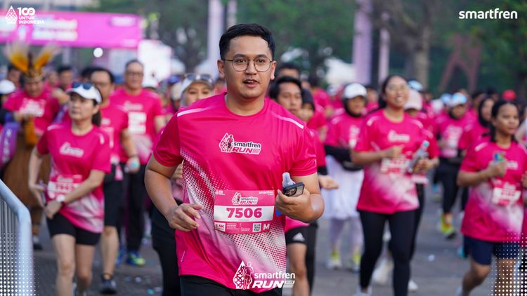 Race photo from Smartfren Run 2025 