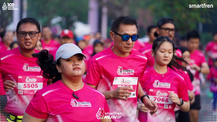 Race photo from Smartfren Run 2025 