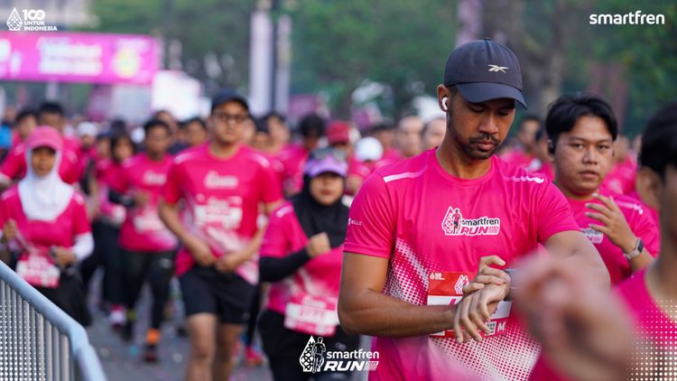 Race photo from Smartfren Run 2025 