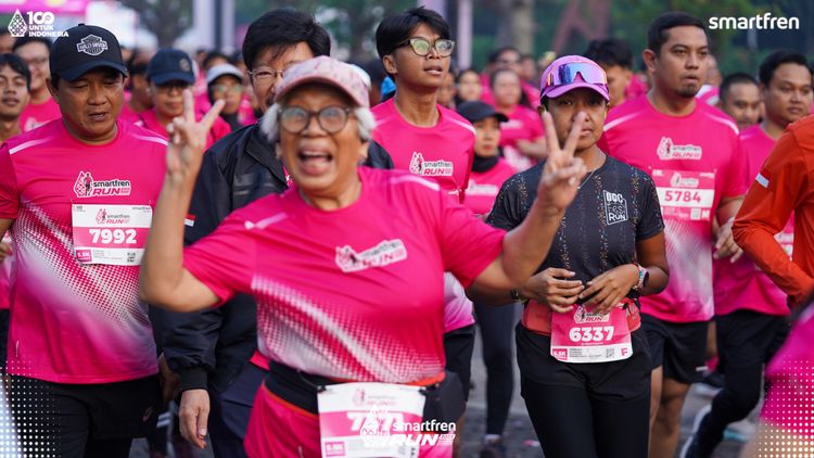 Race photo from Smartfren Run 2025 