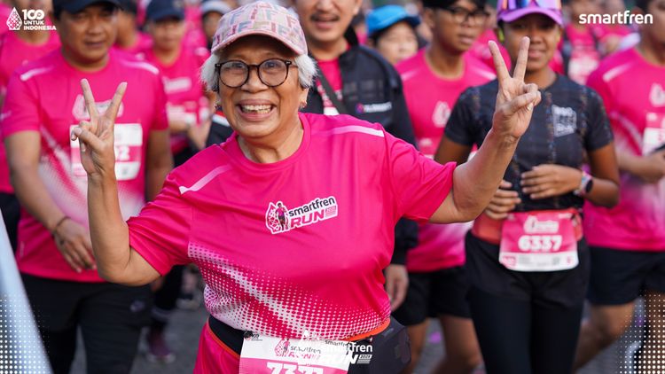 Race photo from Smartfren Run 2025 