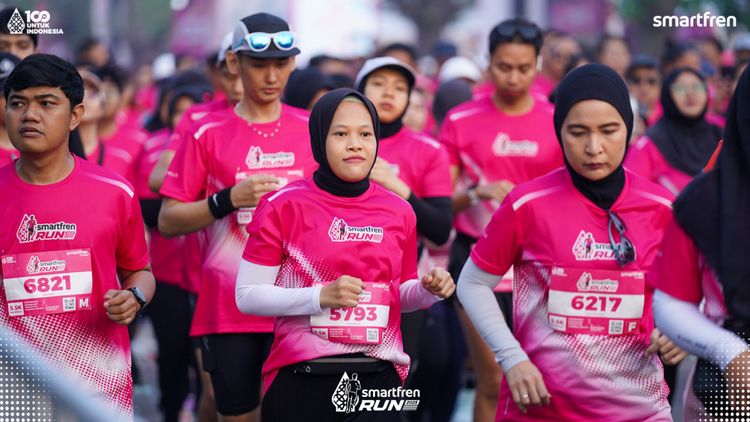 Race photo from Smartfren Run 2025 