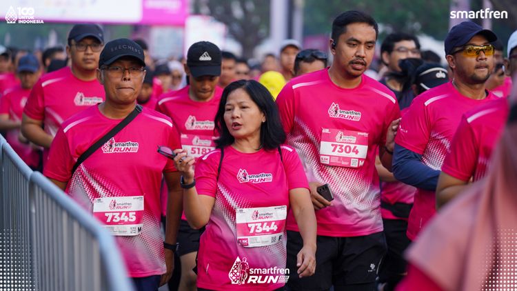 Race photo from Smartfren Run 2025 
