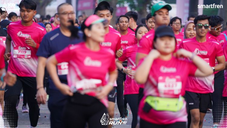 Race photo from Smartfren Run 2025 