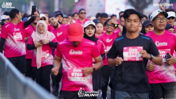 Race photo from Smartfren Run 2025 