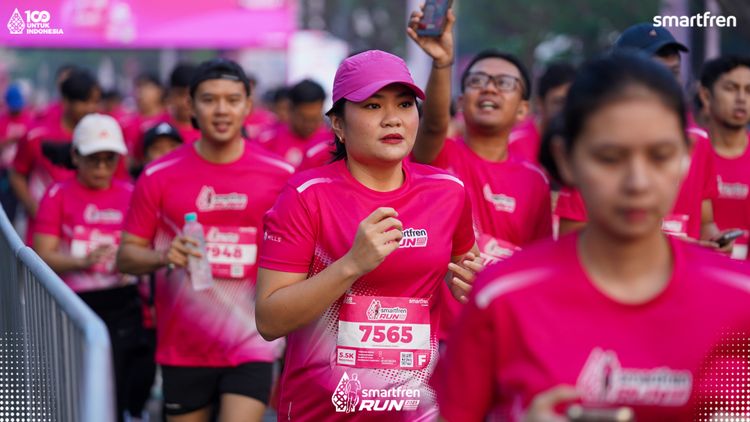 Race photo from Smartfren Run 2025 