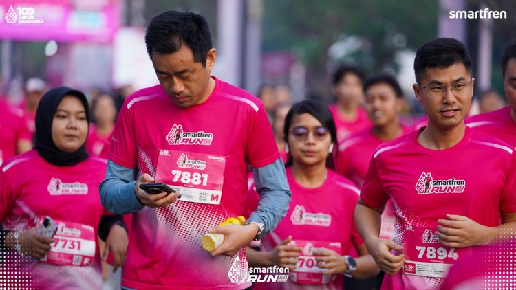 Race photo from Smartfren Run 2025 