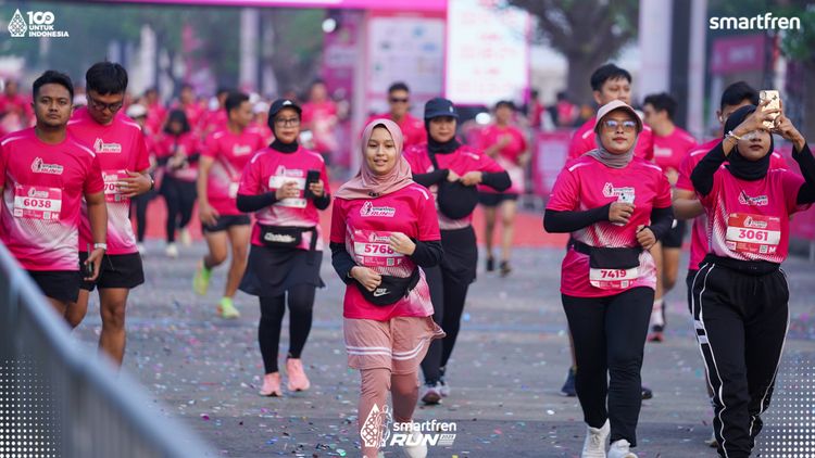 Race photo from Smartfren Run 2025 