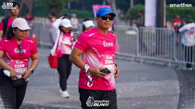 Race photo from Smartfren Run 2025 