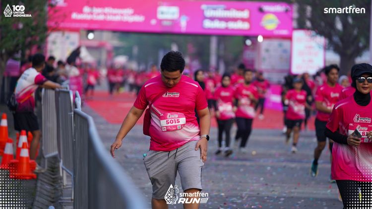 Race photo from Smartfren Run 2025 