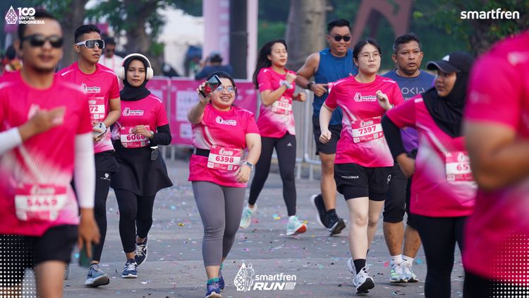 Race photo from Smartfren Run 2025 