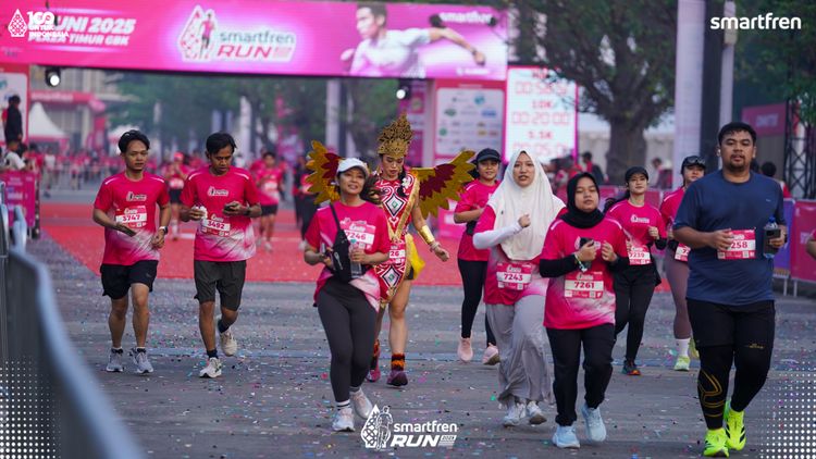 Race photo from Smartfren Run 2025 