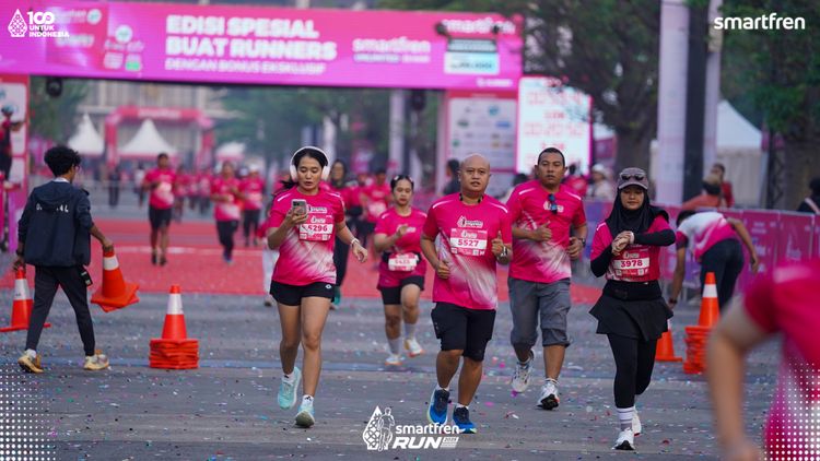 Race photo from Smartfren Run 2025 