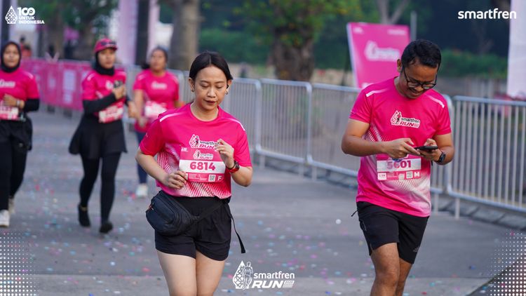 Race photo from Smartfren Run 2025 