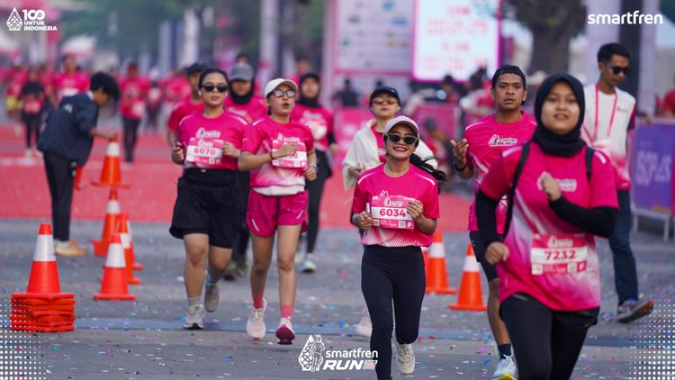 Race photo from Smartfren Run 2025 