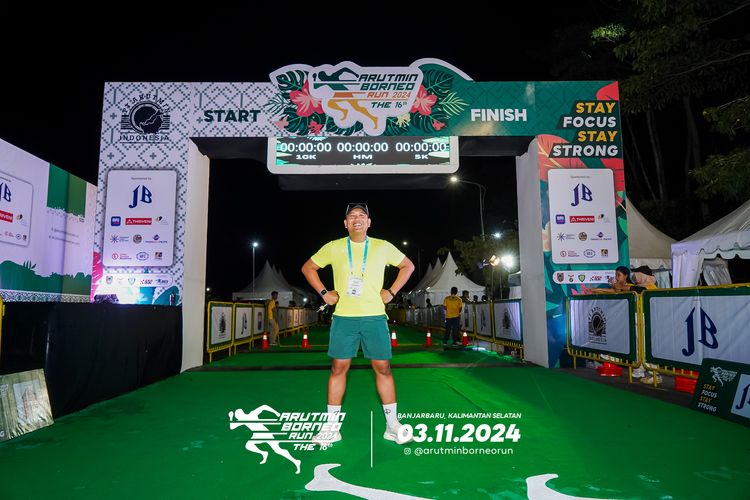 Race photo from Arutmin Borneo Run 2024