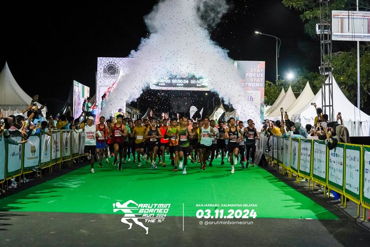 Race photo from Arutmin Borneo Run 2024