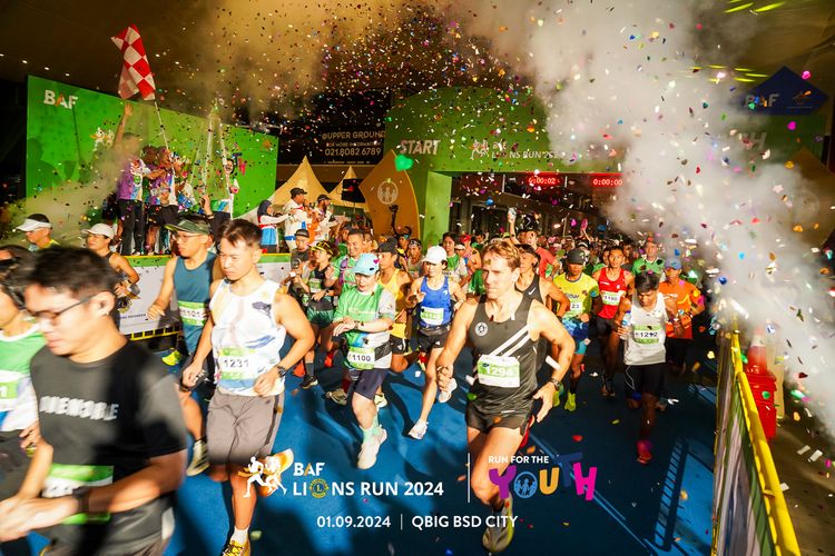 Race photo from BAF LIONS RUN 2024
