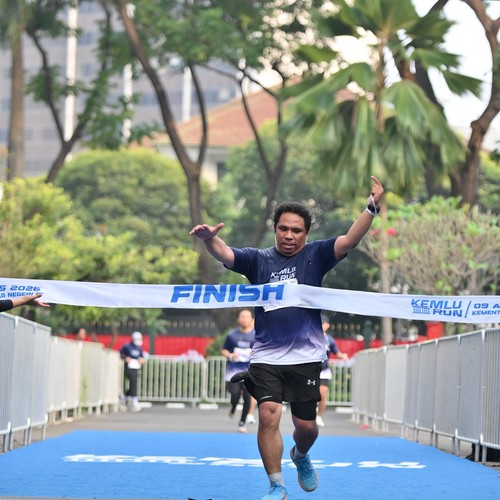 Race photo from KEMLU RUN 2026
