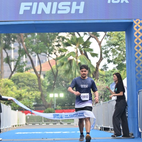 Race photo from KEMLU RUN 2026
