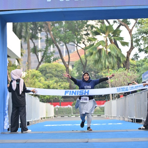 Race photo from KEMLU RUN 2026