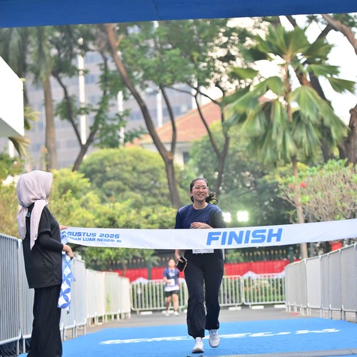 Race photo from KEMLU RUN 2026